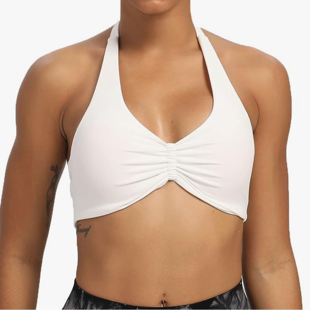 Aoxjox Women's Workout Halter Sports Bra